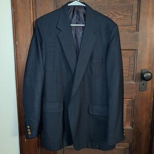 Anrold Palmer Mens Blue Buttoned Blazer